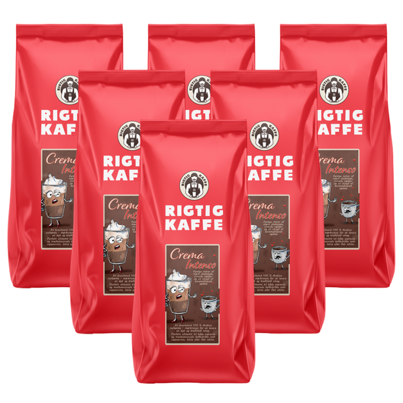 Rigtig Kaffe Crema Intenso 6kg Hele kaffebønner