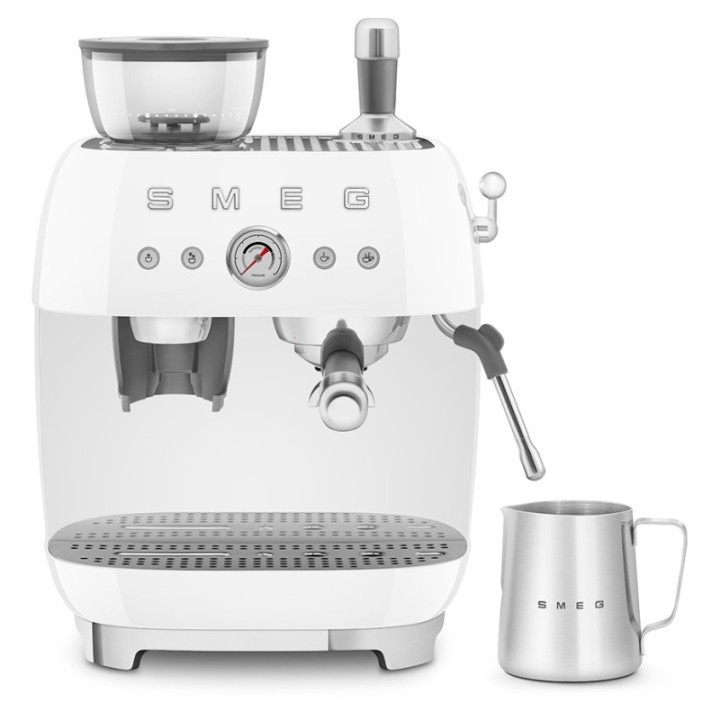 Smeg EGF03WHEU Manuel espressomaskine Inkl. Mælkekande & 1,5kg Rigtig Kaffe