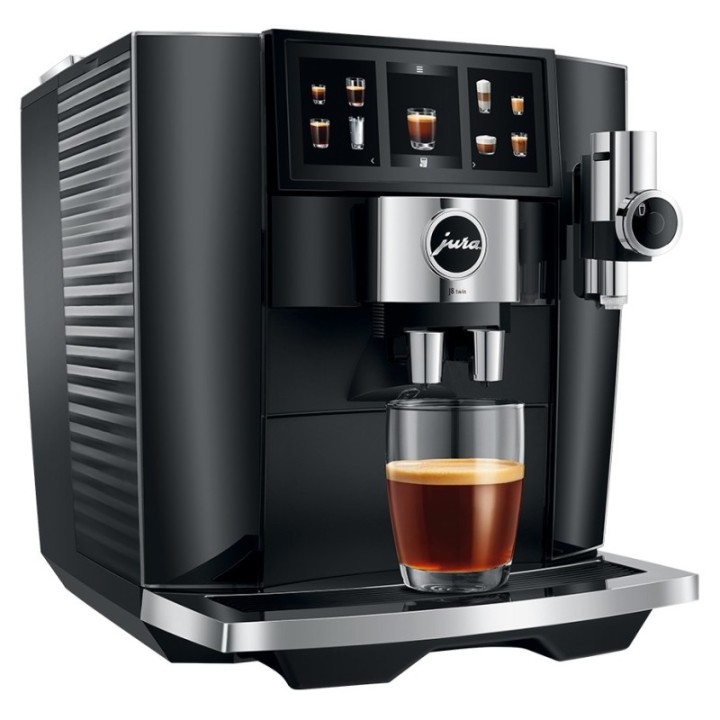Jura J8 Twin (EA) Diamond Black Espressomaskine Inkl. Mælkebeholder, Pleje & Rigtig Kaffe