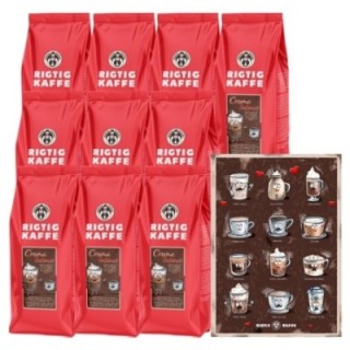 Rigtig Kaffe Crema Intenso 10kg Inkl. Kaffeplakat COFFEE DRINKS