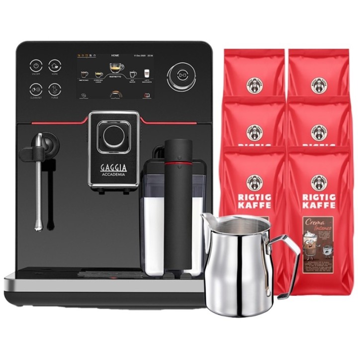 Gaggia Accademia Inkl. 0,5 L Mælkekande & 6kg Crema Intenso