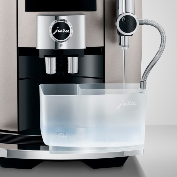 Jura J8 (EA) Midnight Silver Espressomaskine Inkl. Startpakke DK sprog, Mælkebeholder, 3kg Rigtig Kaffe & Pleje