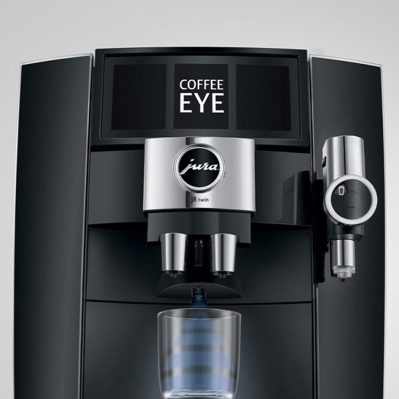 Jura J8 Twin (EA) Diamond Black Espressomaskine Inkl. Startpakke DK sprog, Inkl. Mælkebeholder, 3kg Rigtig Kaffe & Pleje
