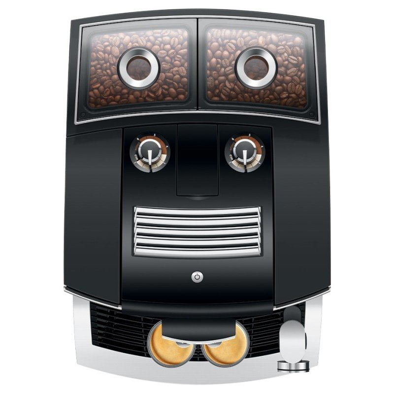 Jura J8 Twin (EA) Diamond Black Espressomaskine Inkl. Startpakke DK sprog, Inkl. Mælkebeholder, 3kg Rigtig Kaffe & Pleje