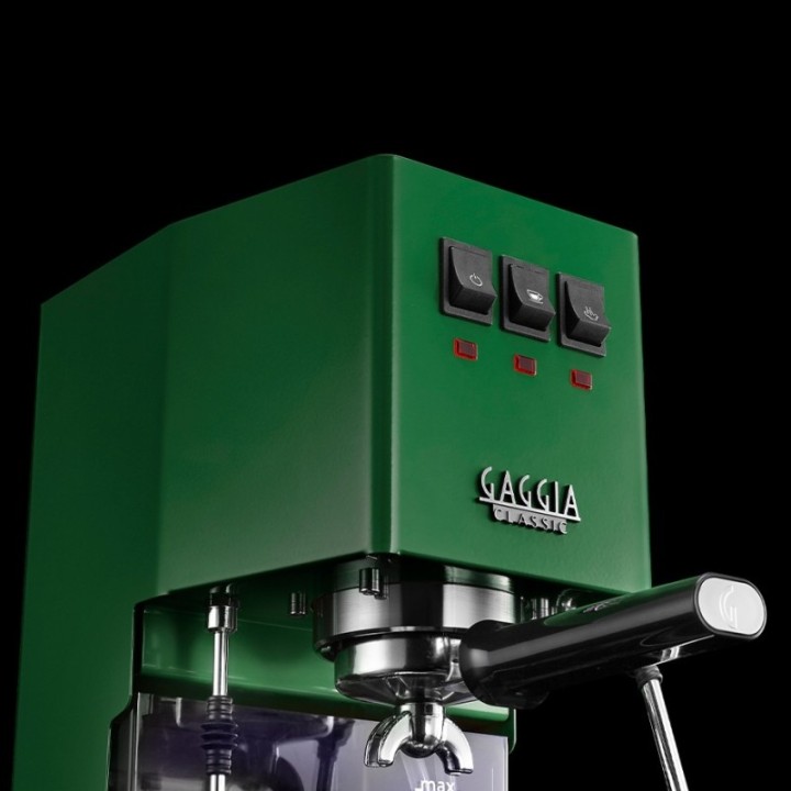 Gaggia Classic E24 Jungle Green Espressomaskine Inkl Eureka Mignon Zero 55s Mat Sort Espressokværn & Baristaudstyr