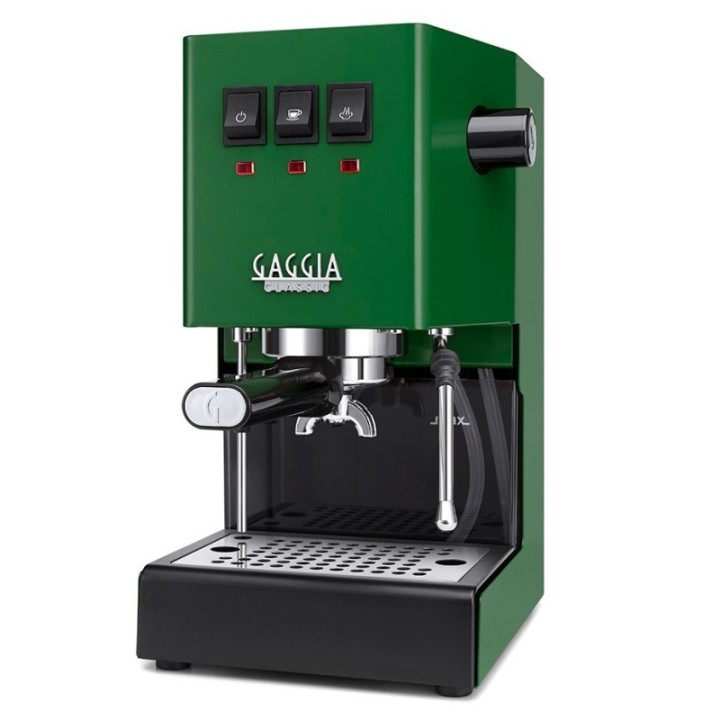 Gaggia Classic E24 Jungle Green Espressomaskine Inkl Eureka Mignon Zero 55s Mat Sort Espressokværn & Baristaudstyr