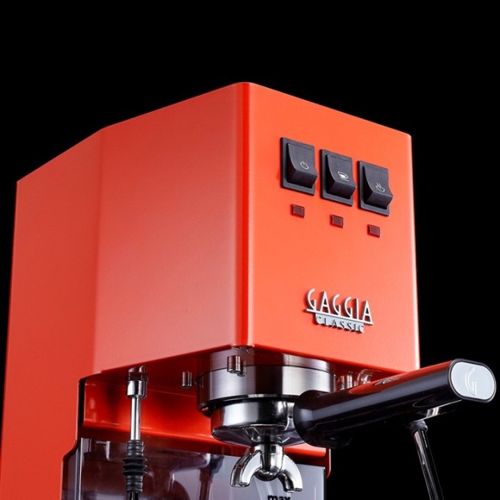 Gaggia Classic E24 Lobster Red Espressomaskine Inkl. Eureka Mignon Zero 55s Mat Sort Espressokværn & Baristaudstyr