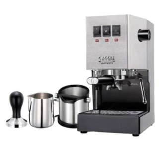Gaggia Classic E24 Stål Espressomaskine Inkl. Baristaudstyr