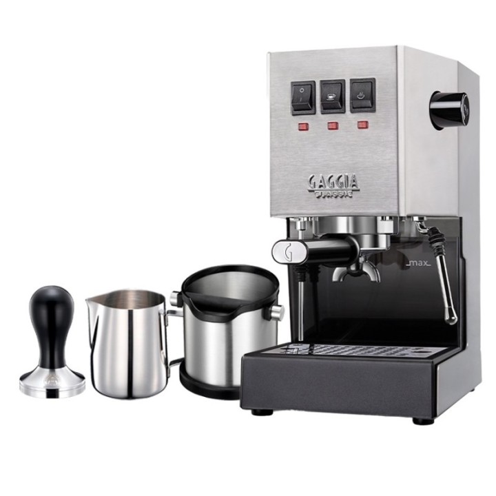 Gaggia Classic E24 Stål Espressomaskine Inkl. Baristaudstyr