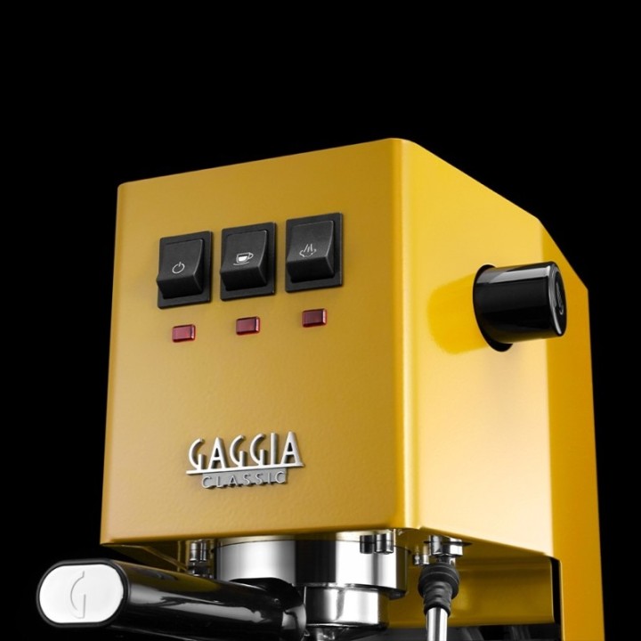 Gaggia Classic E24 Sunshine Yellow Espressomaskine Inkl. Eureka Mignon Zero 55s Mat Sort Espressokværn & Baristaudstyr