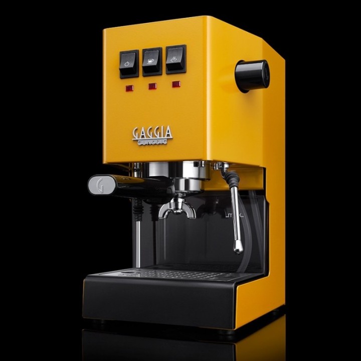 Gaggia Classic E24 Sunshine Yellow Espressomaskine Inkl. Eureka Mignon Zero 55s Mat Sort Espressokværn & Baristaudstyr