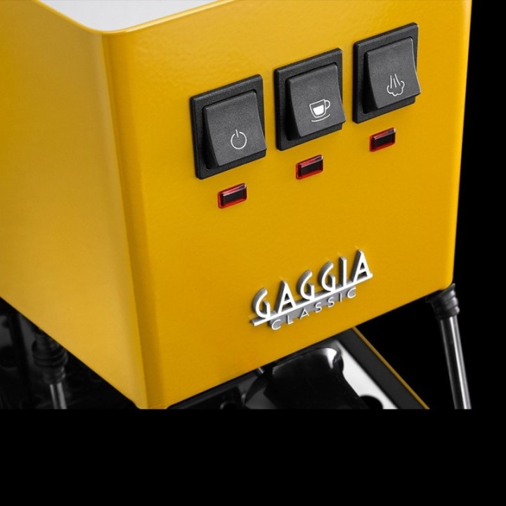Gaggia Classic E24 Sunshine Yellow Espressomaskine Inkl. Eureka Mignon Zero 55s Mat Sort Espressokværn & Baristaudstyr