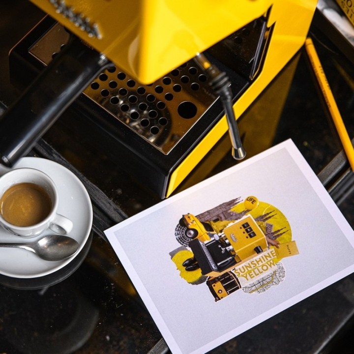 Gaggia Classic E24 Sunshine Yellow Espressomaskine Inkl. Eureka Mignon Zero 55s Mat Sort Espressokværn & Baristaudstyr