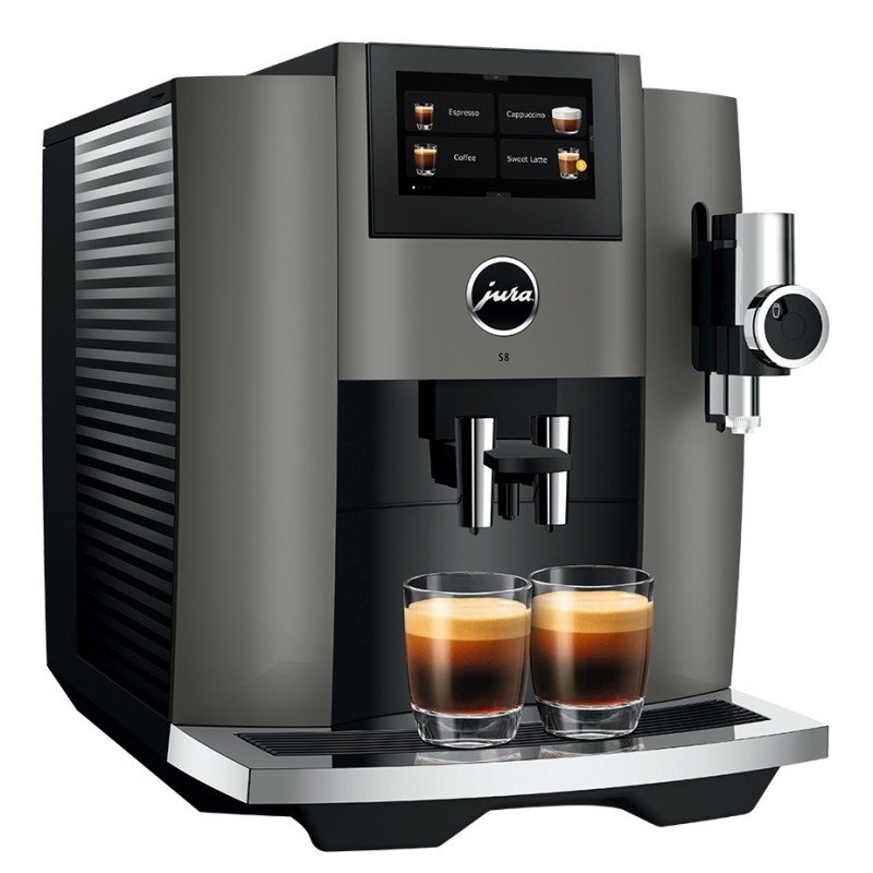 Jura S8 (EB) Inkl. Startpakke DK sprog & 6kg Crema Intenso kaffebønner