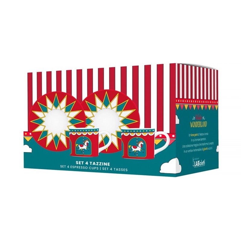 Bialetti Espressokopper 8 cl Inkl. Underkopper 4 stk Winter Wonderland