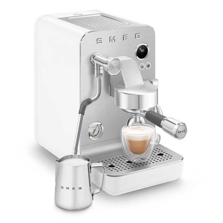 Smeg EMC02WHMEU Minipro Semiautomatisk Espressomaskine Hvid