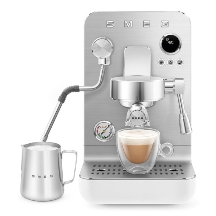 Smeg EMC02WHMEU Minipro Semiautomatisk Espressomaskine Hvid