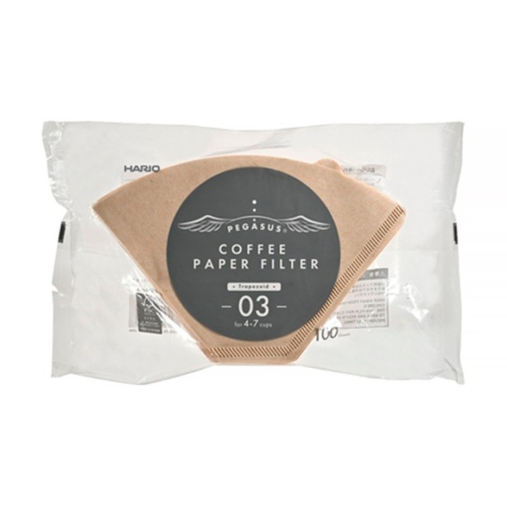Hario Pegasus Papir Filtre 03 Brun 100 Stk