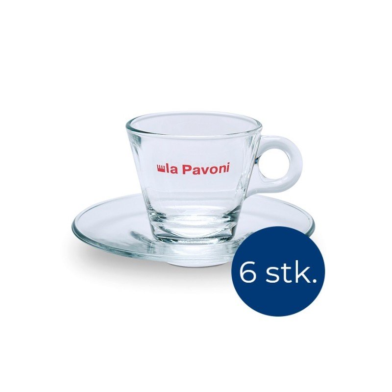 La Pavoni Espressokopper Glas 7,5 cl 6 Stk LPACUPGL01