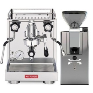 La Pavoni New Cellini Classic LPSCCS01EU Inkl. New Kube Chrome Espressokværn