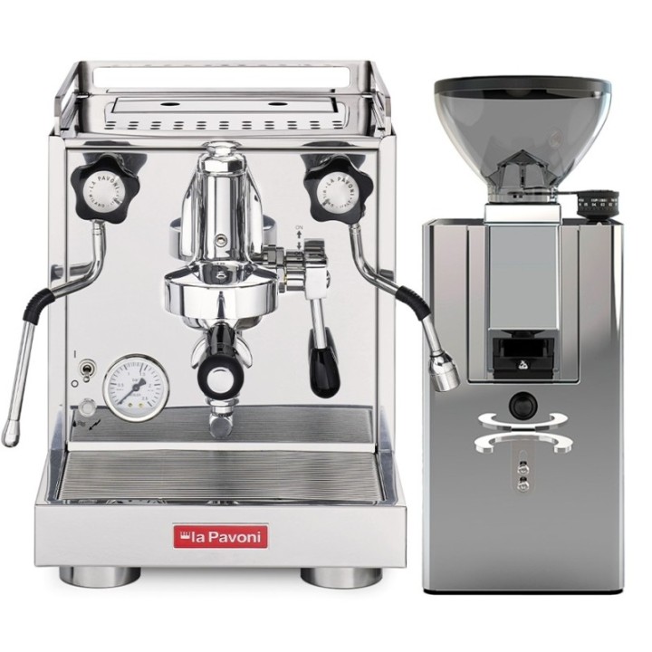 La Pavoni New Cellini Classic LPSCCS01EU Inkl. New Kube Chrome Espressokværn