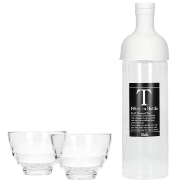 Hario Filter-In 0,75 L Istebrygger Lysegrå m. 2 glas