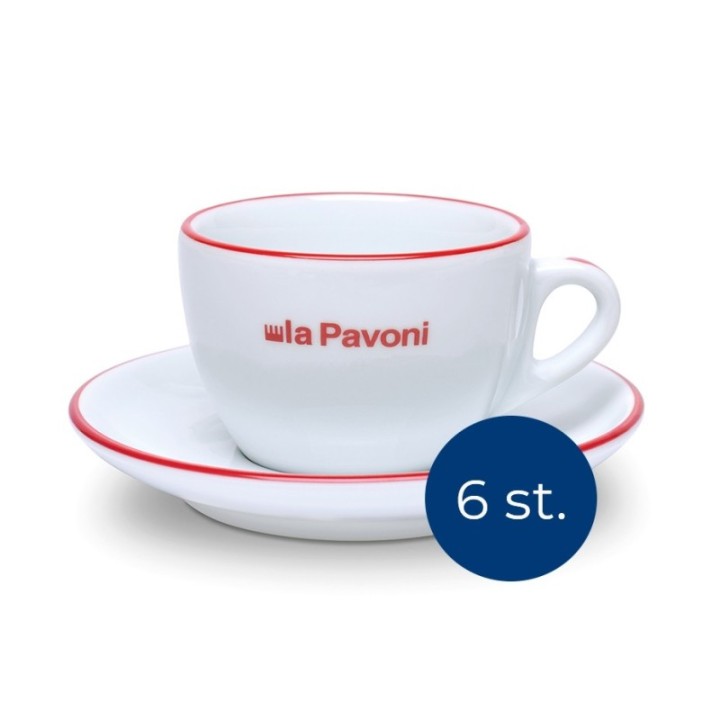 La Pavoni Cappuccinokopper 18 cl 6 Stk