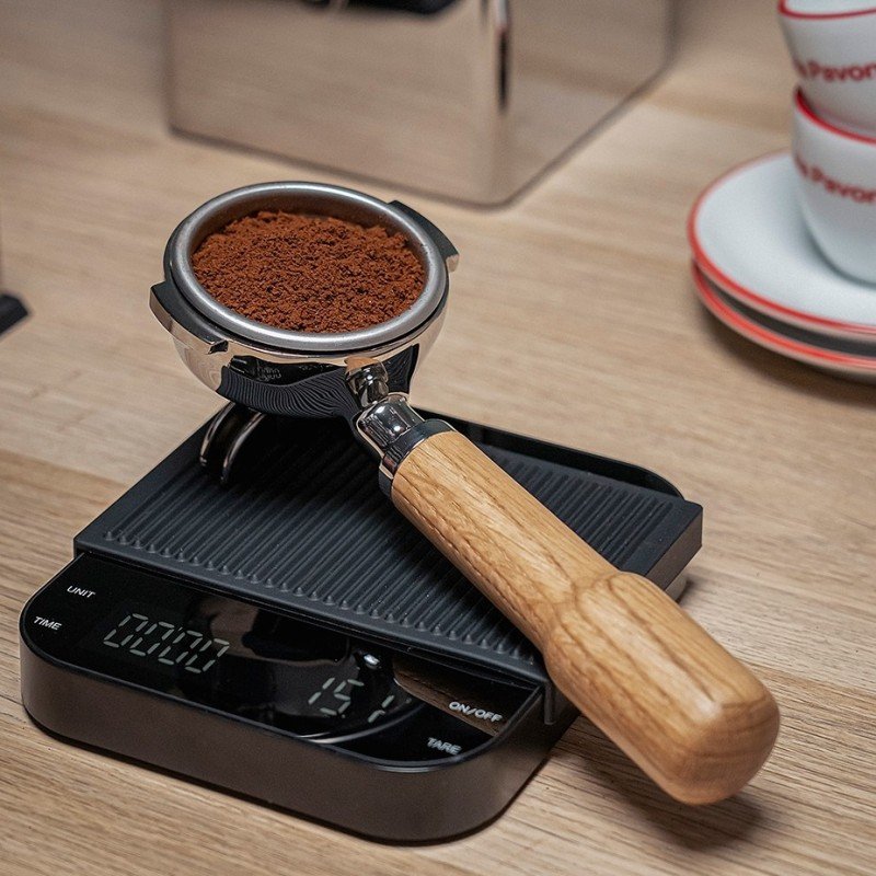 La Pavoni Portafilter Double Spout Inkl. Greb til La Pavoni Egetræ