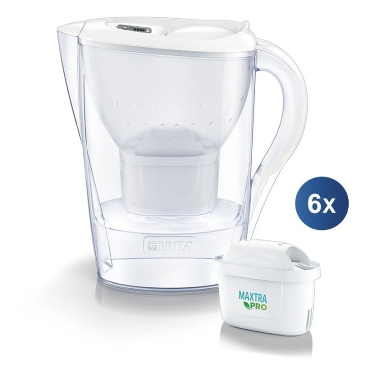 BRITA Marella 2,4L Hvid Inkl. 6 stk Maxtra Pro Filter