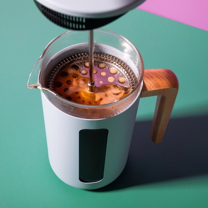 La Cafetière Pisa 3 Kop. Stempelkande Himmelblå