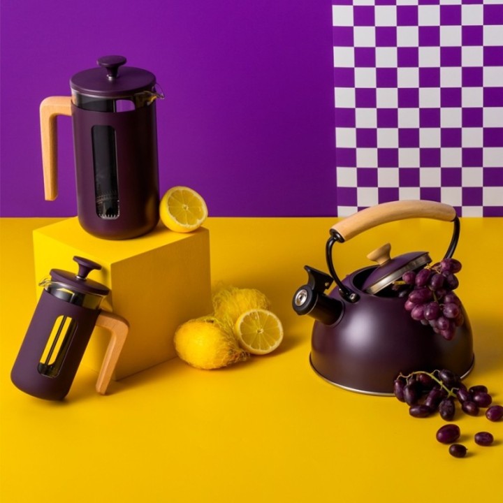 La Cafetière Pisa 8 Kop. Stempelkande Lilla