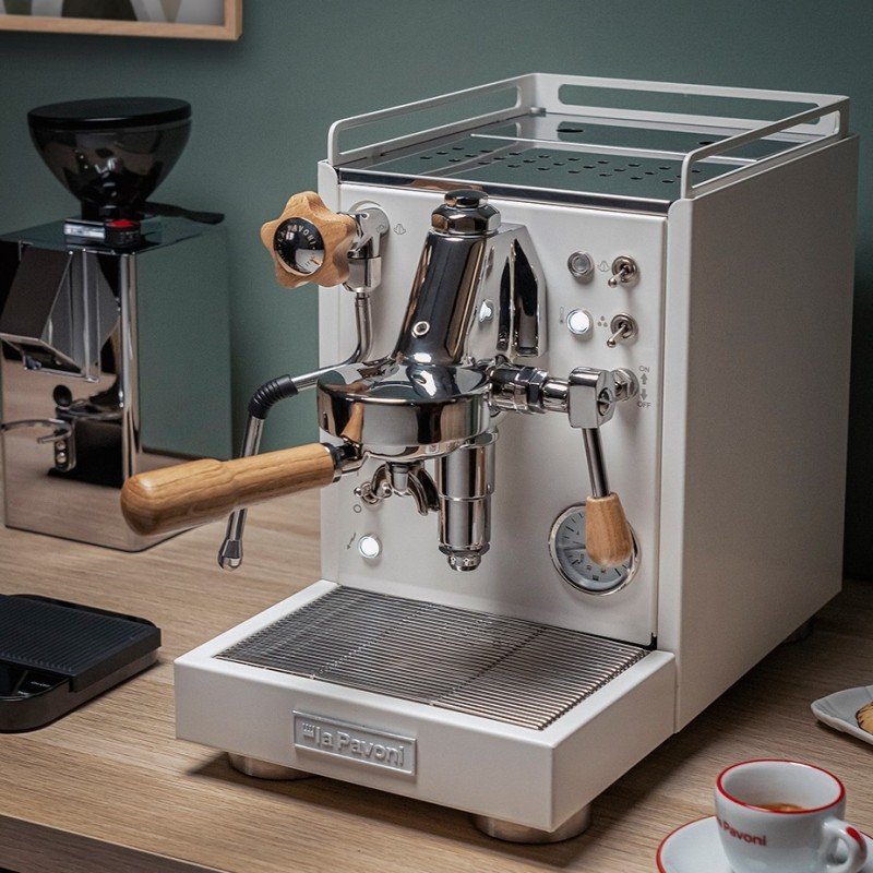 La Pavoni Mini Cellini LPSMCW01EU Inkl. Prosumer Chrome LPGGRI01EU kværn