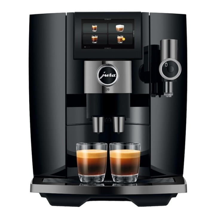 Jura J10 (EA) Piano Black Inkl. Pleje, Mælkebeholder, Filtre & kaffe