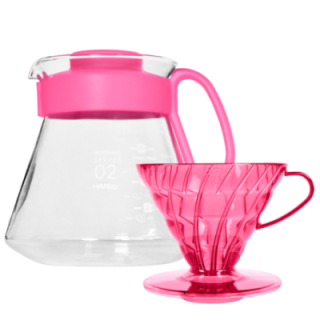 Hario V60 Filterbryg Sæt Pink Inkl. Range Server, Dripper & Filtre