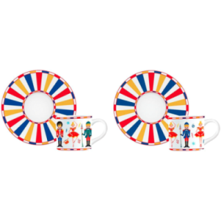 Bialetti Nøddeknækkeren Espressokopper Inkl. Underkopper 2 stk 8 cl