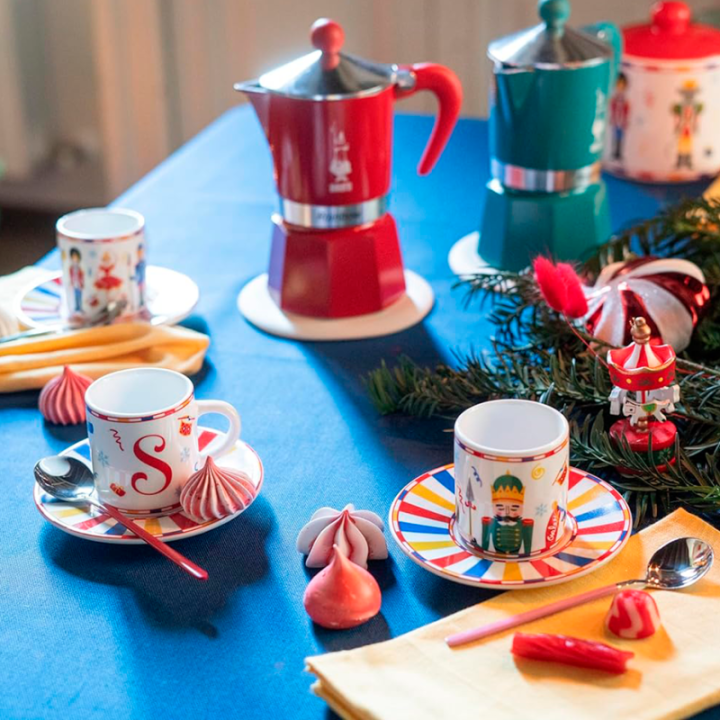 Bialetti Nøddeknækkeren Espressokopper Inkl. Underkopper 2 stk 8 cl