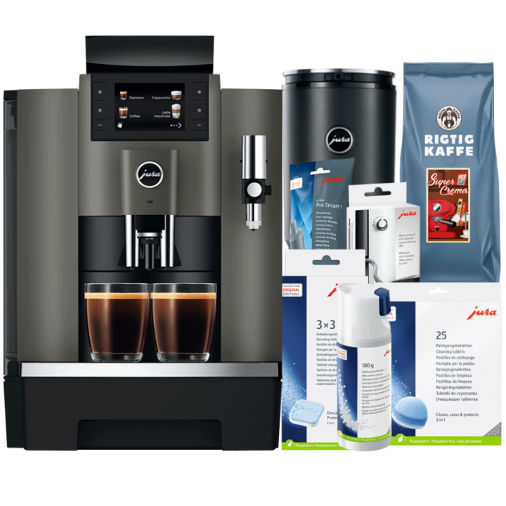 Jura WE8 (EA) Espressomaskine Inkl. 1L Cooler, Pleje & 6kg Kaffe