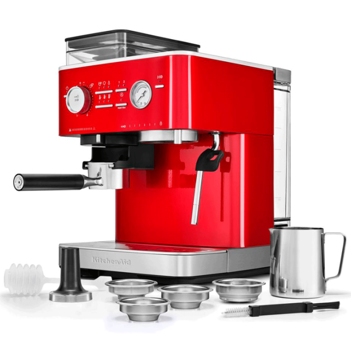 KitchenAid Semiautomatisk Espressomaskine Inkl. Kværn Rød
