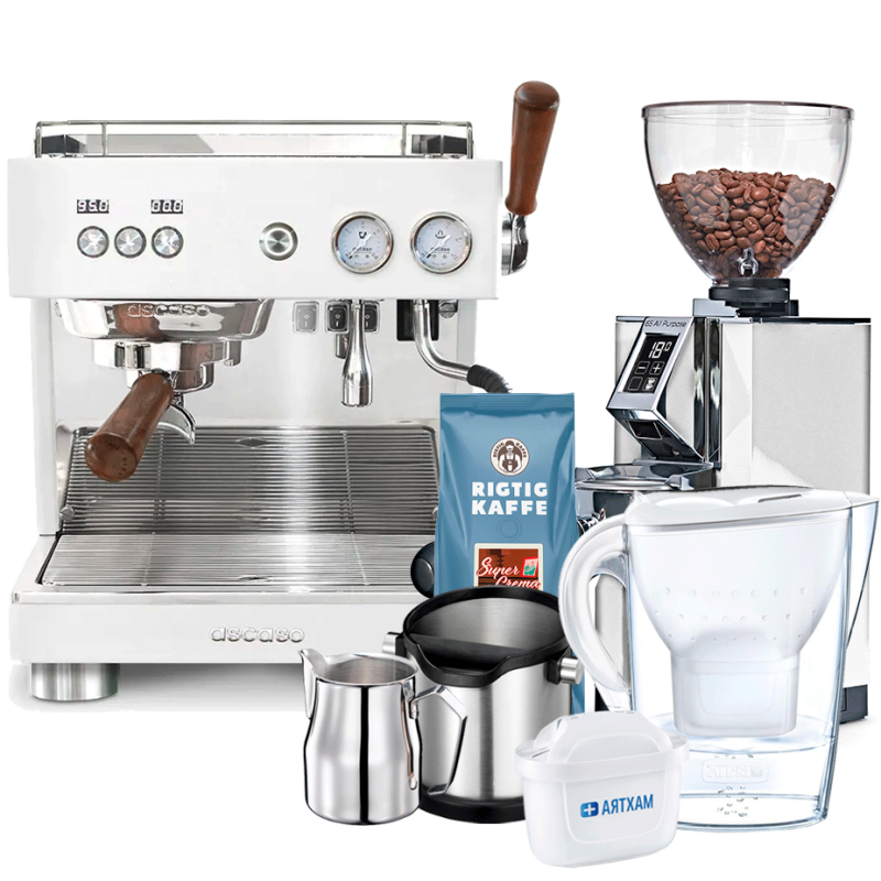 Ascaso Baby T Plus Inkl. Eureka Libra 65, Baristaudstyr, Filterkande & Kaffe