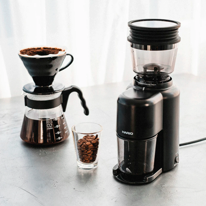 Hario V60 Elektrisk Kaffekværn m. Blow Up System