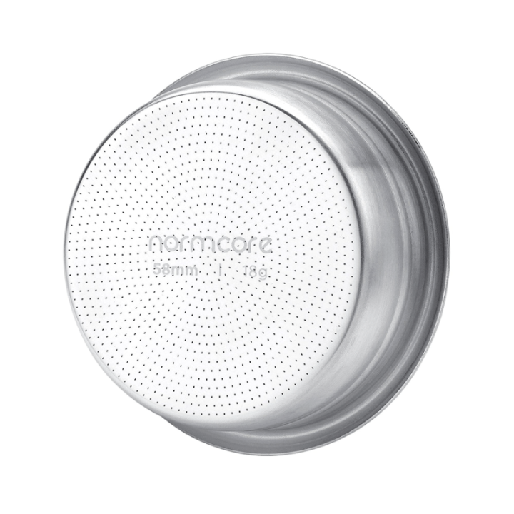 Normcore High Extraction Filterkurv - 0,28 mm Droplet Design 58 mm 2 Kops - 18 gram