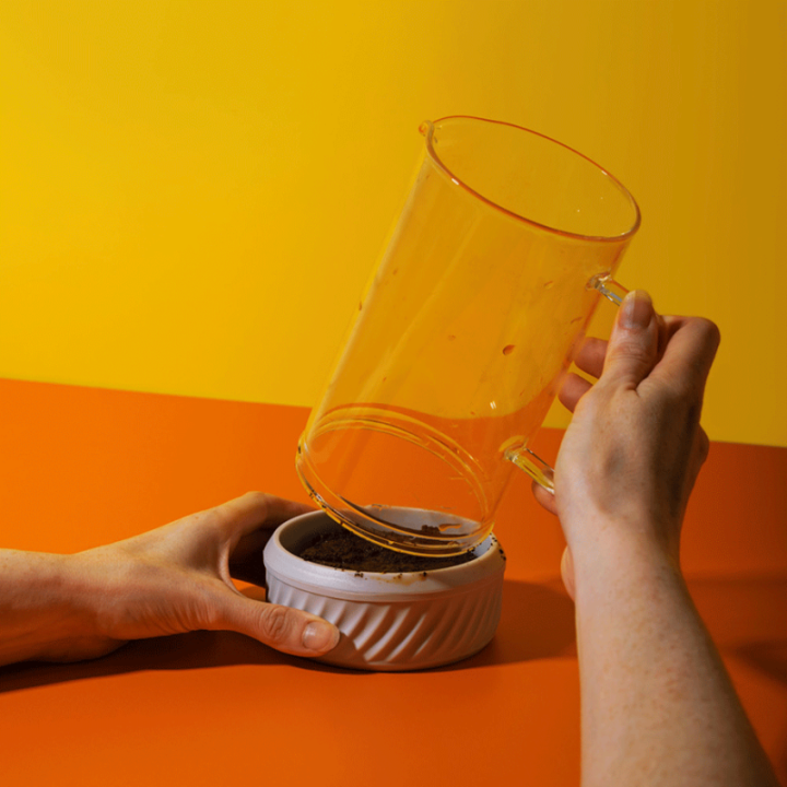 La Cafetière Zero 3 Kop. Stempelkande Latte