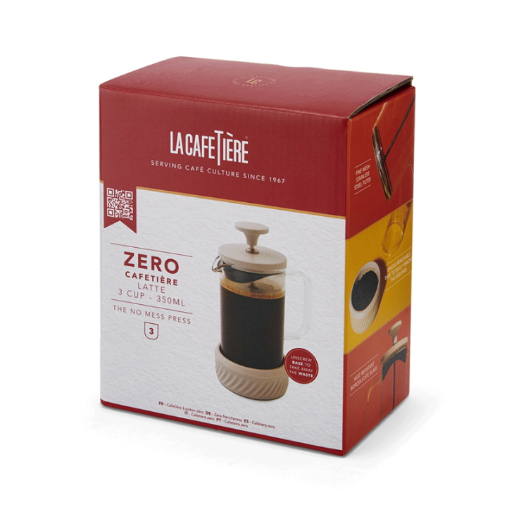 La Cafetière Zero 3 Kop. Stempelkande Latte