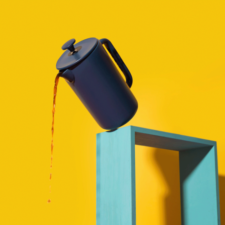 La Cafetière Arezzo 8 Kop. Stempelkande Navy