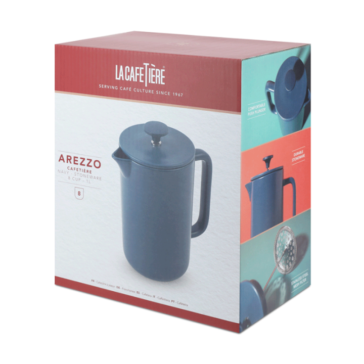 La Cafetière Arezzo 8 Kop. Stempelkande Navy