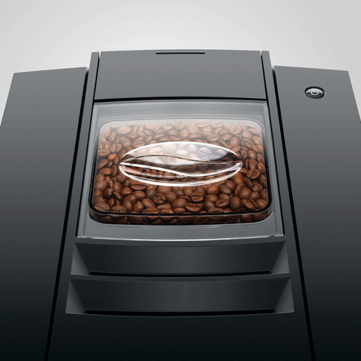 Jura E8 (EC) Platin Espressomaskine Inkl. Startpakke (DK sprog), Mælkebeholder, 3kg Rigtig Kaffe Super Crema & Pleje