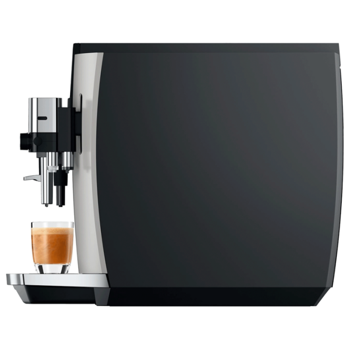 Jura E8 (EC) Platin Espressomaskine Inkl. Startpakke (DK sprog), Mælkebeholder, 3kg Rigtig Kaffe Super Crema & Pleje