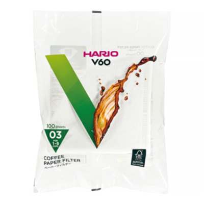 Hario Papir Filtre 3 Kop. 100 Stk