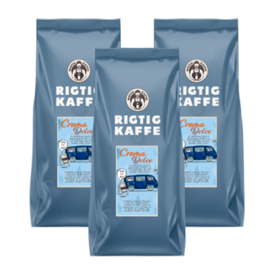 Rigtig Kaffe Dolce Crema 3kg Hele kaffebønner