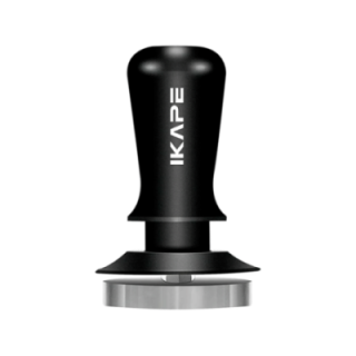 IKAPE V3 Kalibreret Tamper med Fjeder & Riller 58 mm Sort